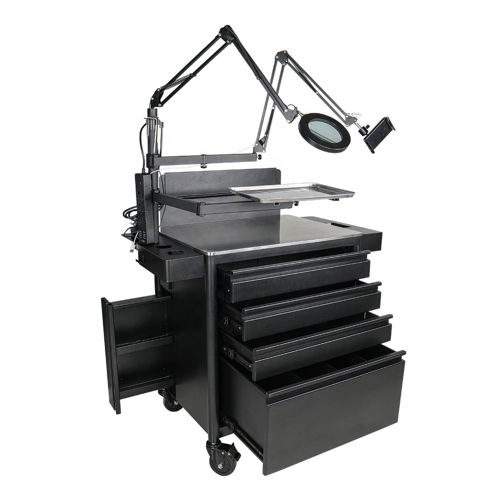 4702 Tattoo Studio Workstation Mobile Workstation Tattoo Furniture -MDF